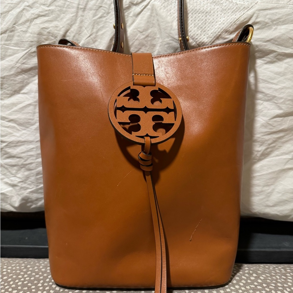 Tory Burch cognac tote